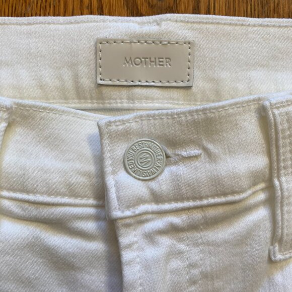 Mother High Waisted Rider Ankle Jeans Womens 29 White Fairest of them All Denim - Picture 6 of 15